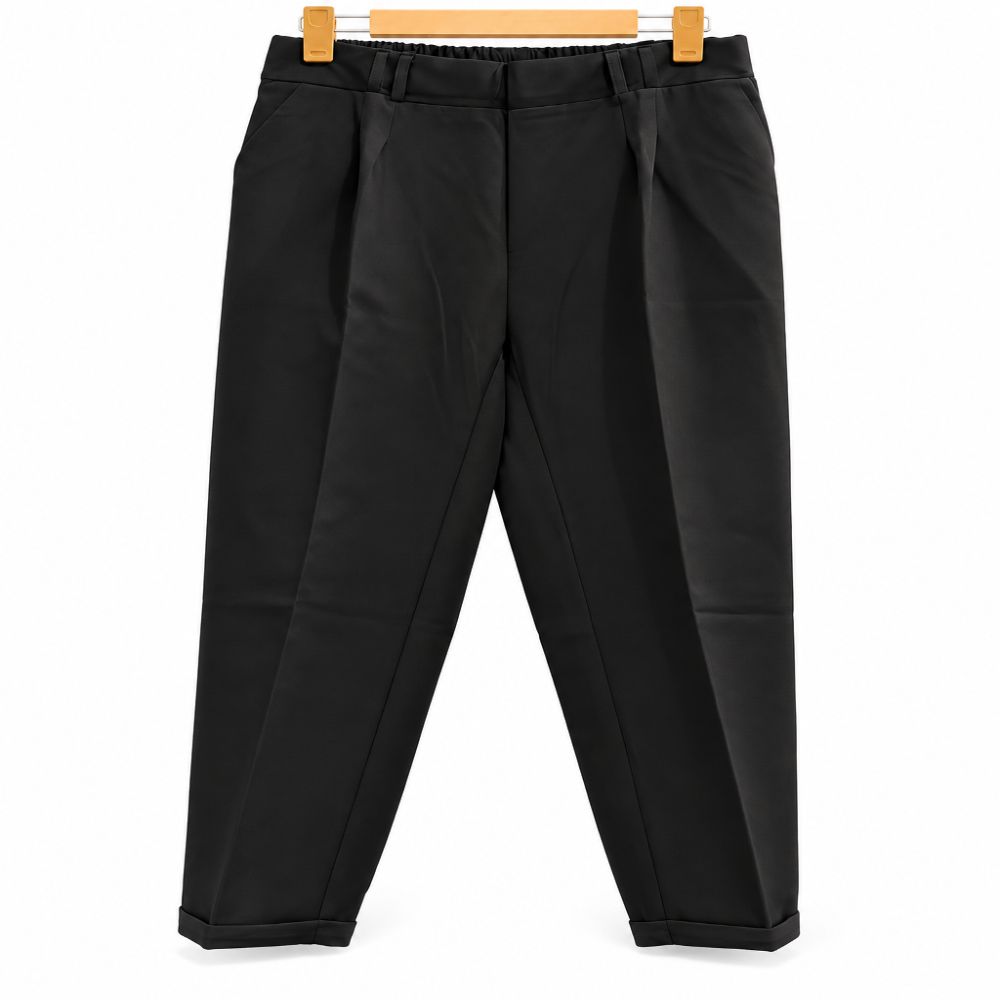 Double crepe trousers with cuffed hems (2) شلوار کرپ دبل دمپا پاکتی - تصویر 1